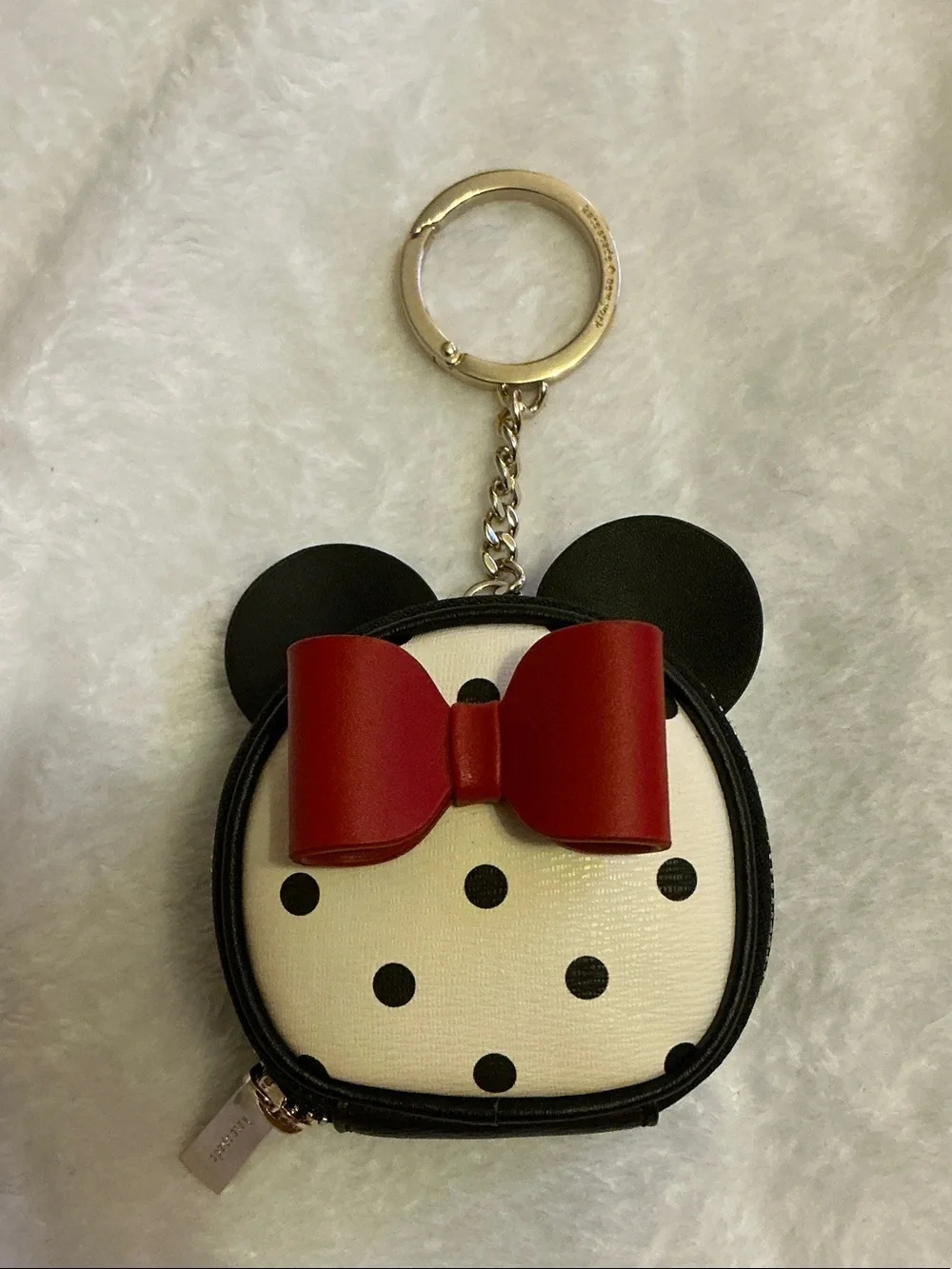 Kate Spade x Disney Novelty Polka Dot Minnie Mouse Coin Purse Key Holder. NWT’s